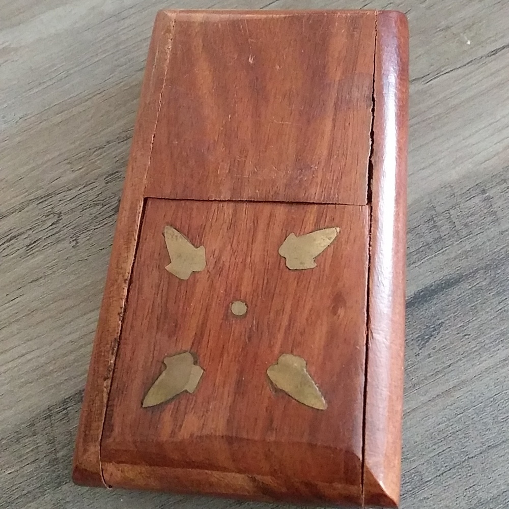 Handcrafted wooden cigarette box